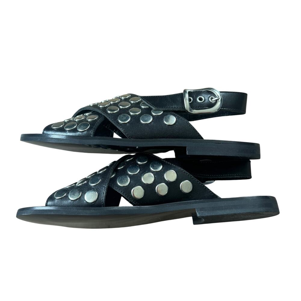 NEW Alexander McQueen McQ Sundance Studded Black Sandals - Picture 4 of 7